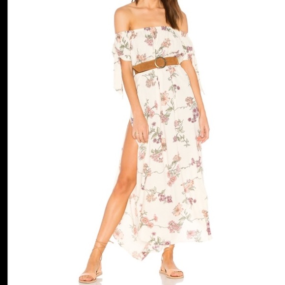 Flynn Skye Maple Maxi Dress Cream Botanical Size s - Picture 1 of 3